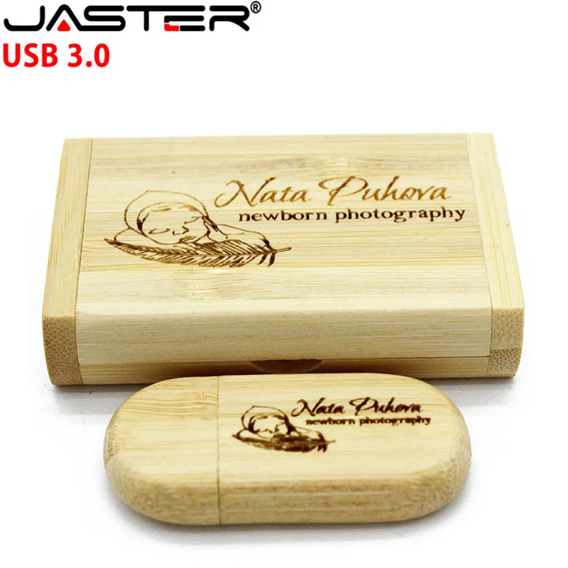 Деревянный USB-накопитель JASTER usb 3 0 (более 10 шт. бесплатного логотипа) 8 ГБ 16 32 64