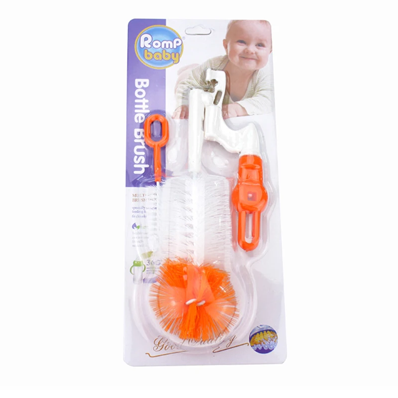 

Baby Bottle Brush Set Plastic Reusable Nursing Bottle Nipple Brush Set with Foldable Handle Cleaning Tool Baby Bottle Cleaner
