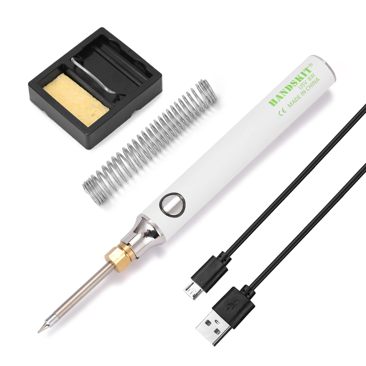 Электрический паяльник HANDSKIT с регулируемой температурой и подставкой USB 5 В 8