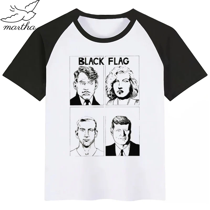 Футболка с принтом черного флага для мальчиков и девочек детская забавная одежда