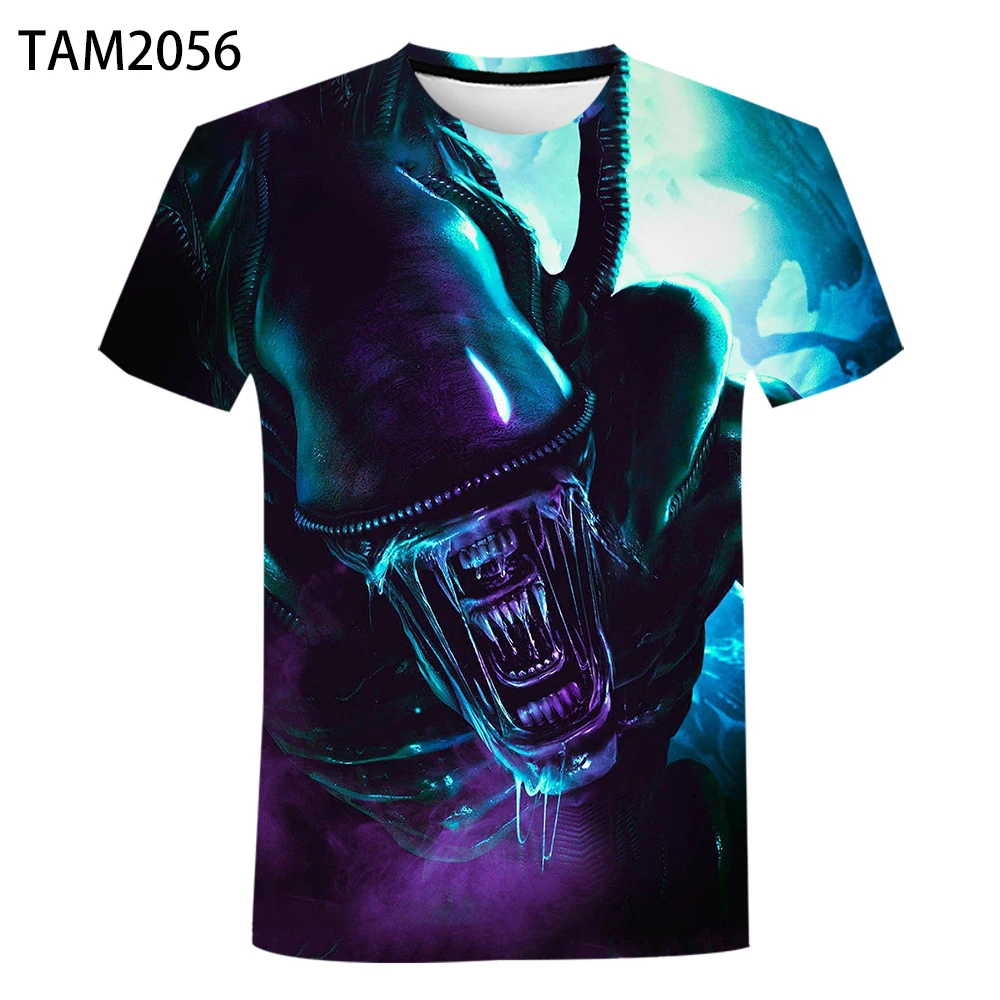 Повседневная футболка с 3D принтом новинка 2021 молодежная Студенческая Alien UFO