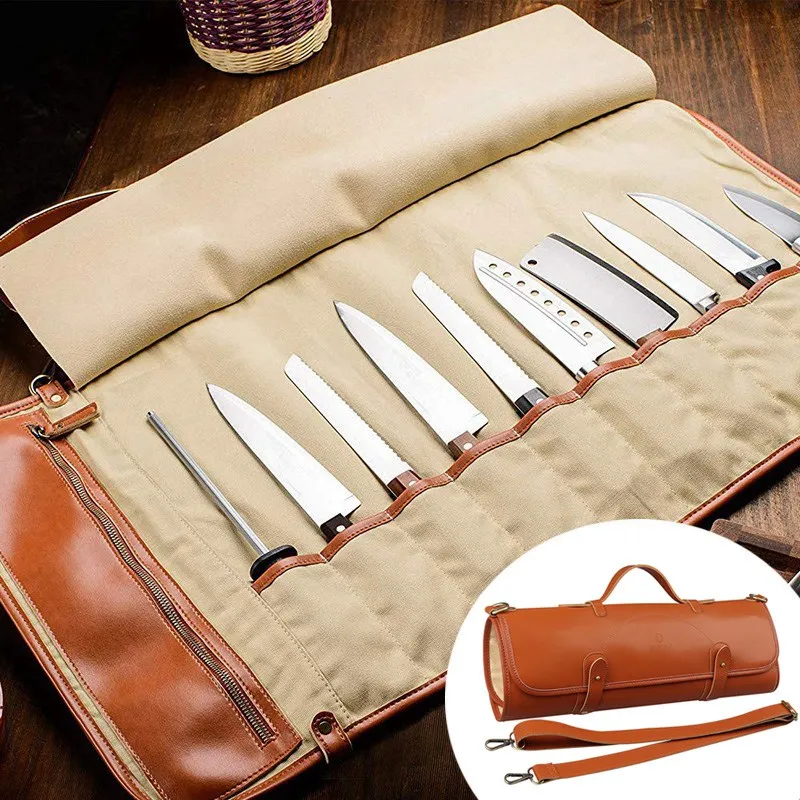 Новая приблизительная сумка рулонная для переноски ножей Портативная кухонного