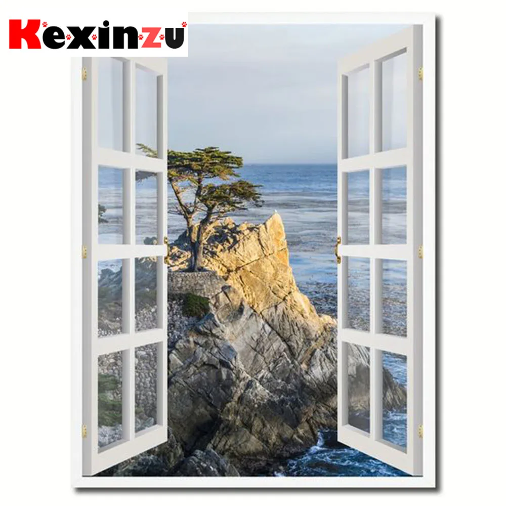 

Kexinzu полный 5D DIY квадратная/круглая Алмазная картина "оконные декорации" 3D вышивка крестиком Мозаика Алмазная картина подарок