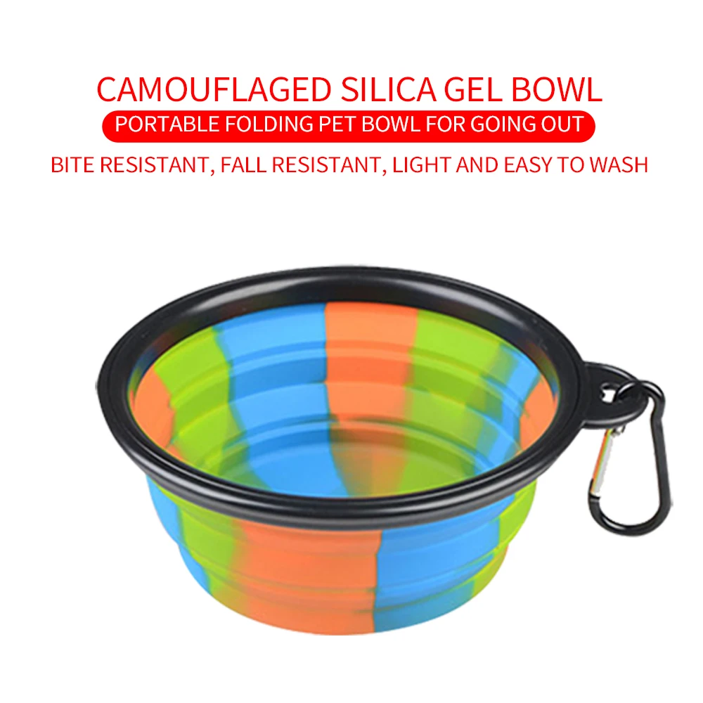 

Dog Bowl Foldable Eco Firendly Silicone Pet Cat Dog Food Water Feeder Travel Portable Feeding Dogs Cat Bowls Pet Eating Dishes
