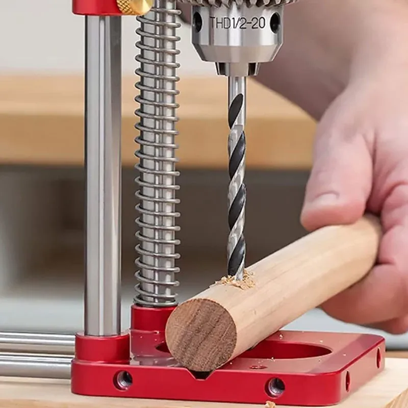 

Portable Precision Drilling Locator Woodworking Adjustable Punch Locator Drill Template Guide Mini Bench Drill Press Machine