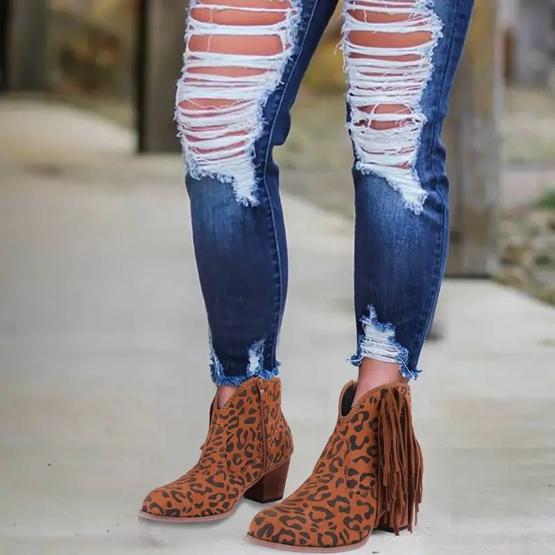 Леопардовая ткань женские эластичные ленты зимние ботинки 2020 Повседневная