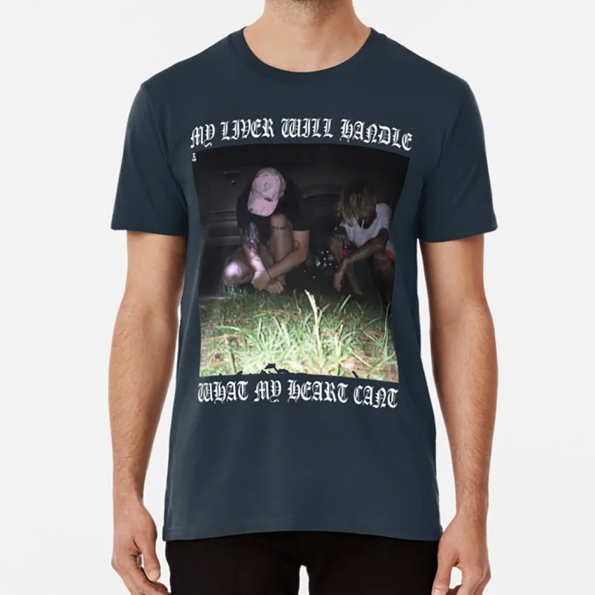 

Футболка uicideboy с надписью «Моя печень», «Моя сердце не может» (белая)