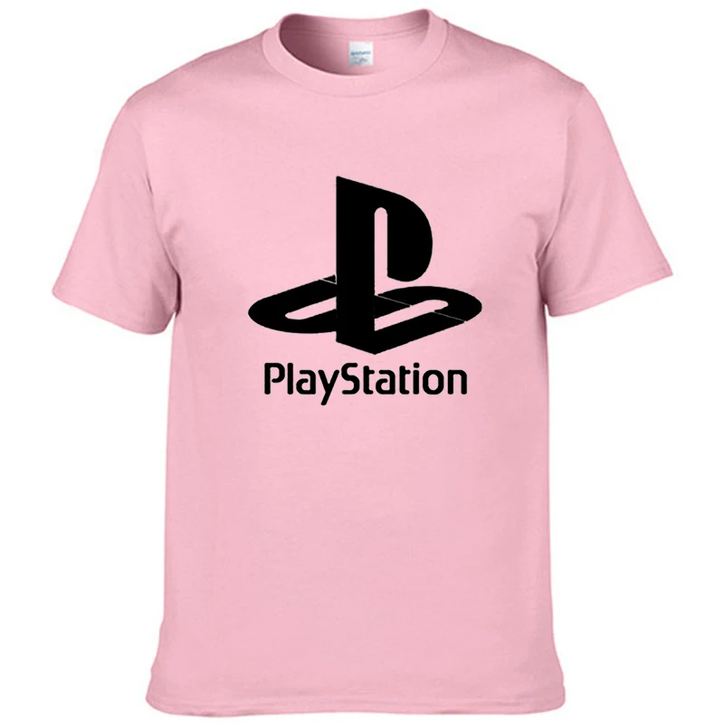 Футболка PS мужская с принтом playstation тенниска круглым вырезом и короткими