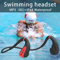 new bone conduction headphones wireless bluetooth headset swimming sports with 8g memory mp3 player waterproof with microphone