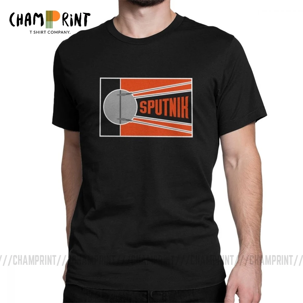 Футболка Sputnik Space Technology мужская хлопковая юмористическая рубашка с круглым