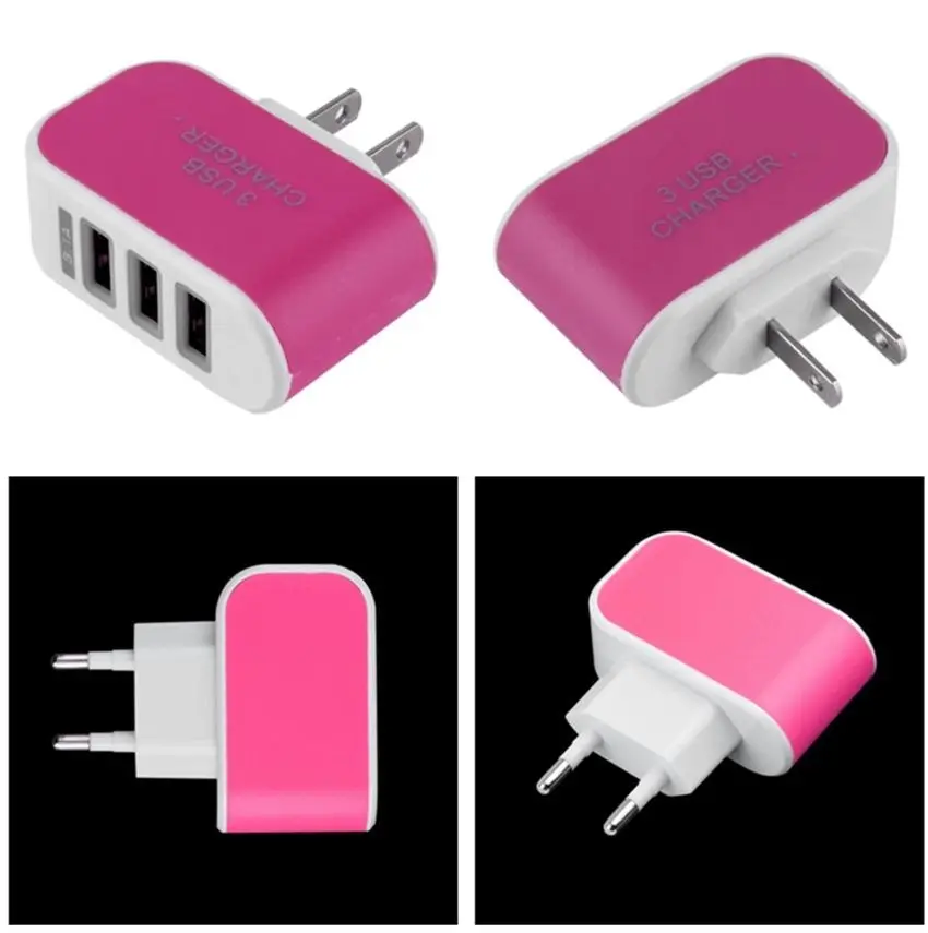 5V 3.1A 3 порта USB настенное зарядное устройство адаптер Портативный Смарт мобильный