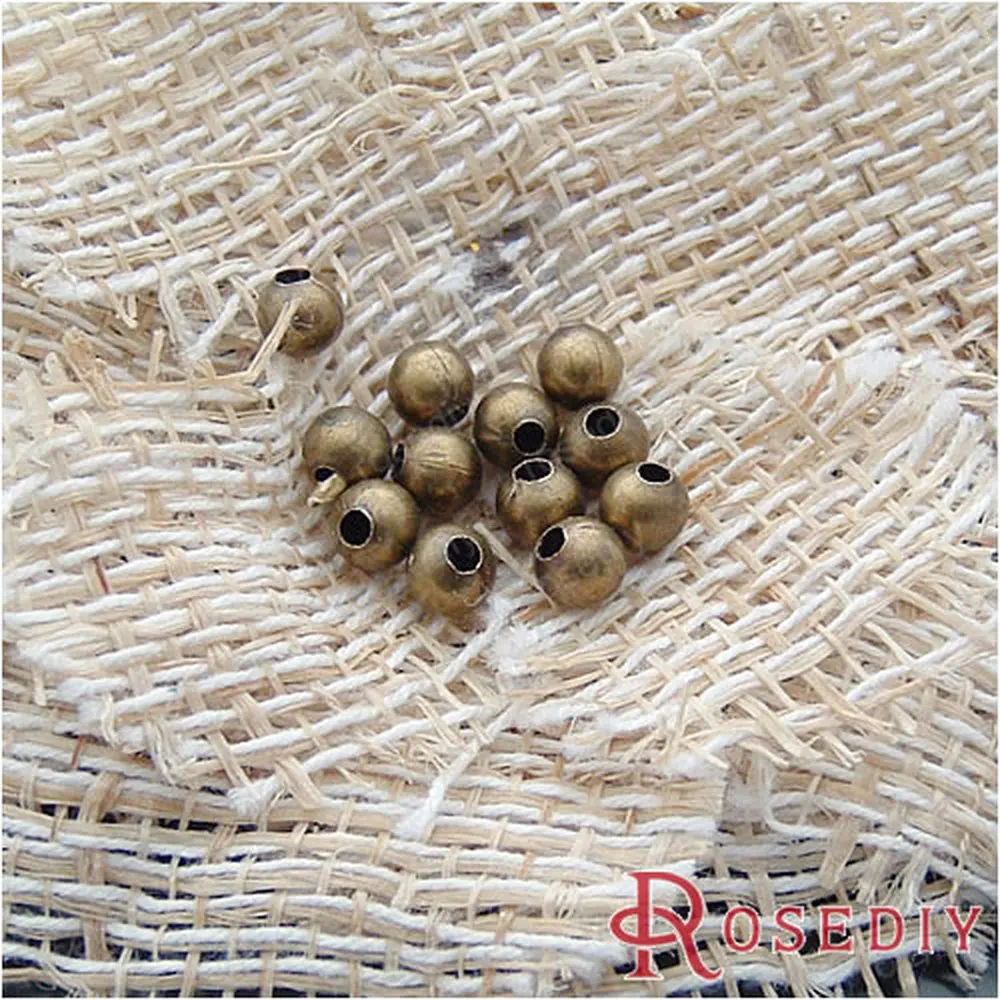Wholesale 5mm Antique Bronze Round Seamed Hollow Iron Beads Diy Jewelry Findings Accessories 100 pieces(JM5110) | Украшения и