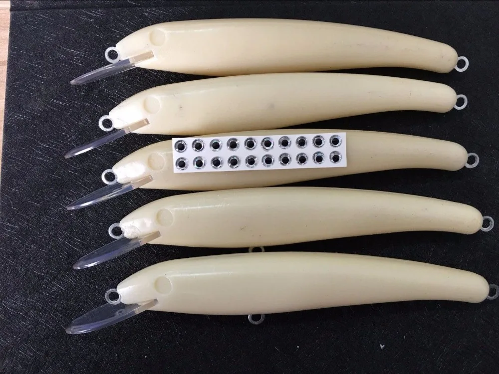 5 шт. Неокрашенная рыболовная приманка в форме гольяна 8 дюймов 1/4 дюйма 39 г пустые