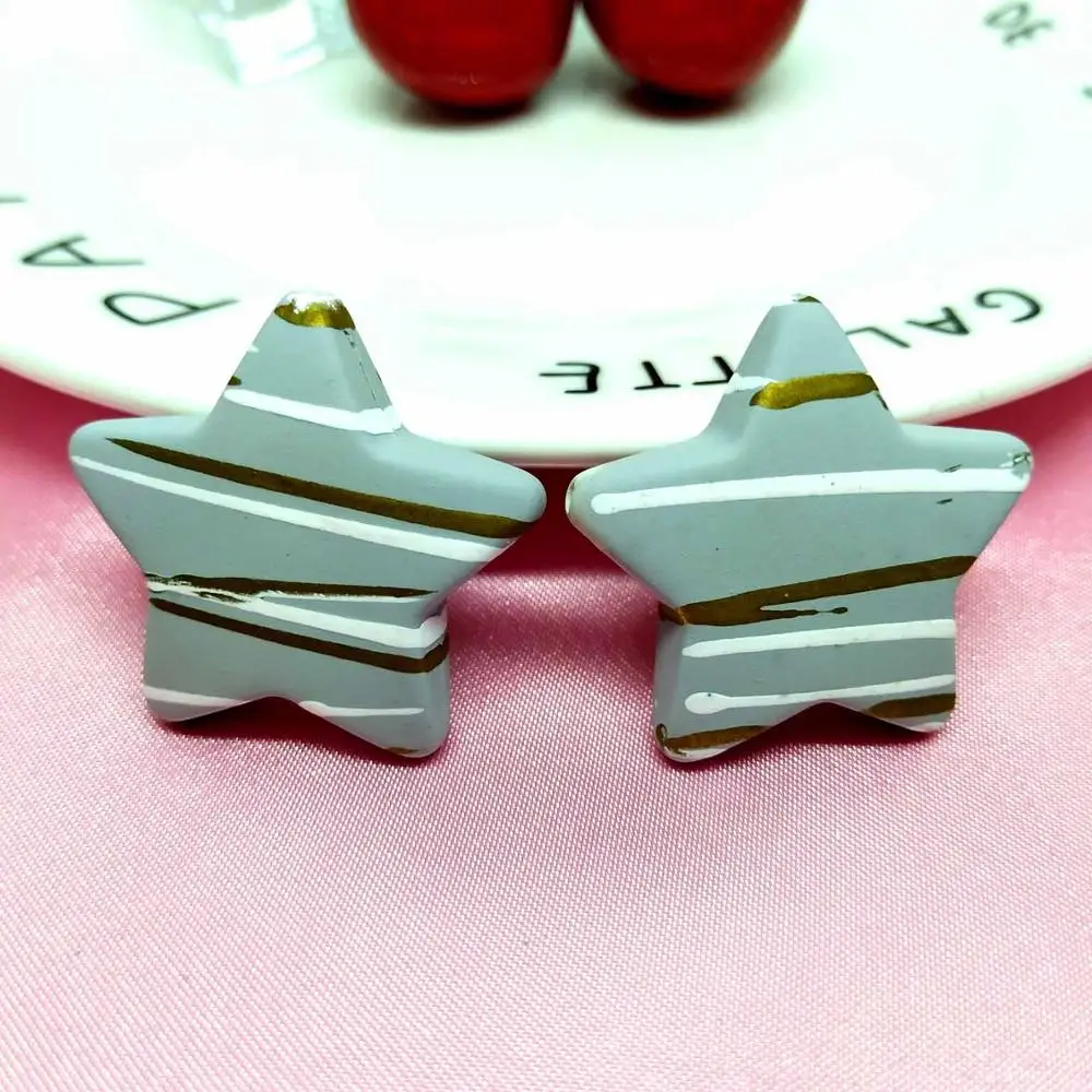 6 шт. бусины нитки в виде звезд 32 мм Аксессуары для браслетов ожерелья сережек. 2020