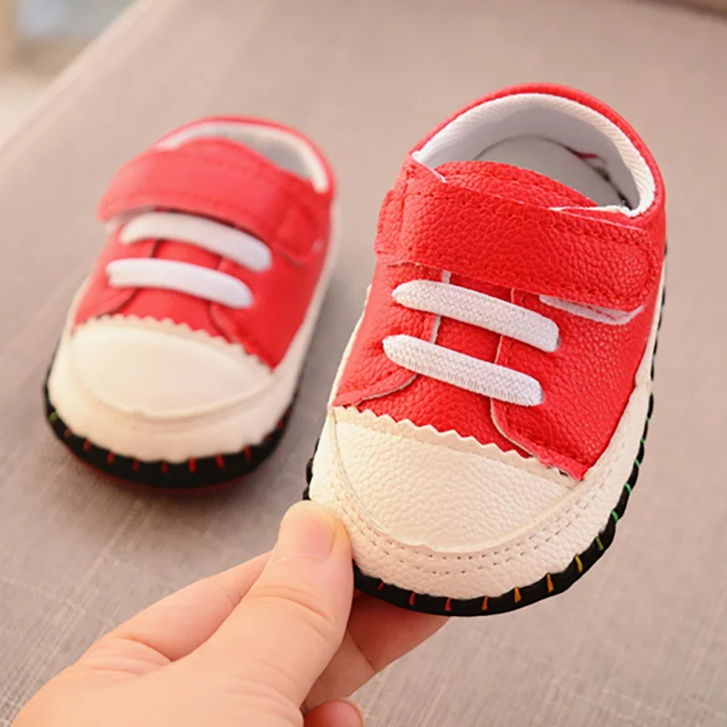 

Unisex Baby Girls Boys 0-18M First Walkers Color-stitching Shoes Soft Bottom Toddler Baby Shoes New