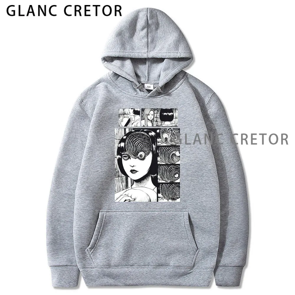 

Junji Ito women hoodie kawaii funny ulzzang Sweatshirt harajuku korean style Graphic female clothes Hoodies fashion hiphop