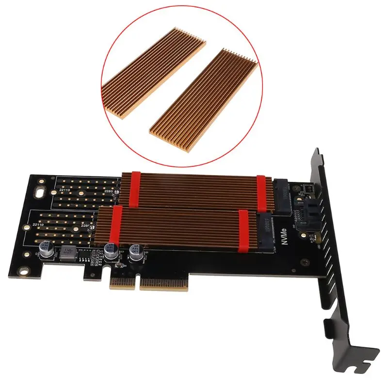 1 комплект PCI Express PCI-E 3 0X4 к NVMe M.2 M ключ NGFF SSD PCIE M2 адаптер для переходника карты