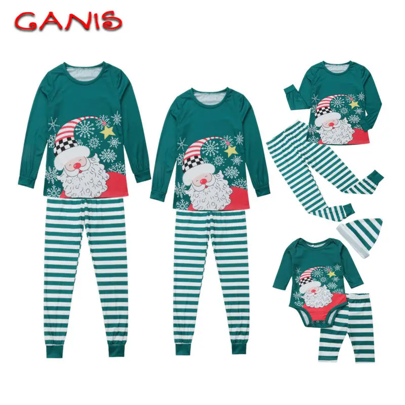 Новинка 2019 года Рождественская семейная одежда пижамный комплект детская для