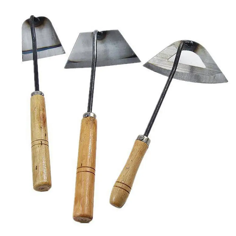 

Hand Held Planting Shovel Garden Outdoor Weeding Farming Tool Wooden Handle Pickaxe Plant Vegetable Flower Weeding Hoe