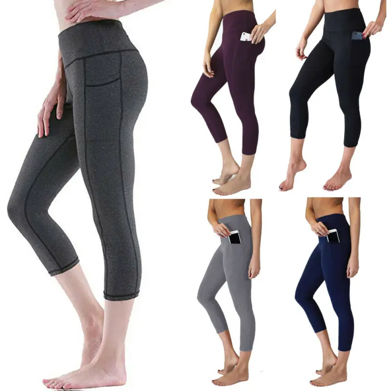 Sexy Women High Waist Leggings Gothic Trousers Sports Pants Plus Size Black Capris Sportswear New Fitness | Женская одежда