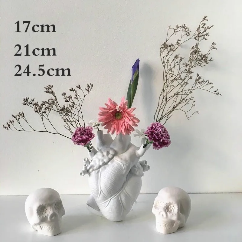 

Ваза в форме сердца, художественная анатомическая скульптура, ваза для украшения дома, настольное украшение, цветочный горшок, растение для...