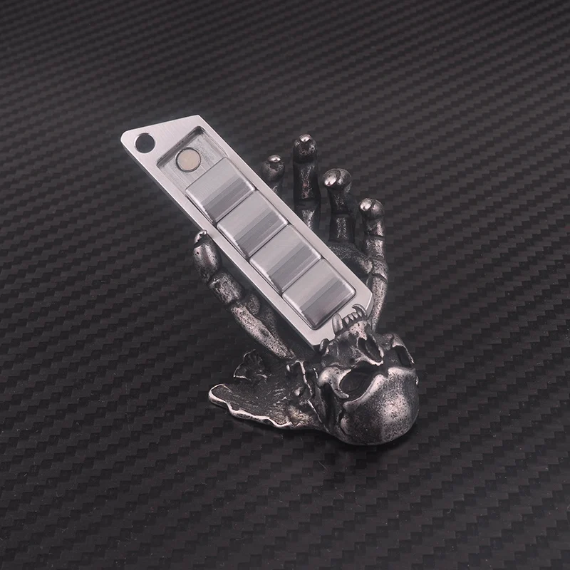 

Mini Stainless Steel Papa Brand PP Push Brand Decompression Toy EDC Portable