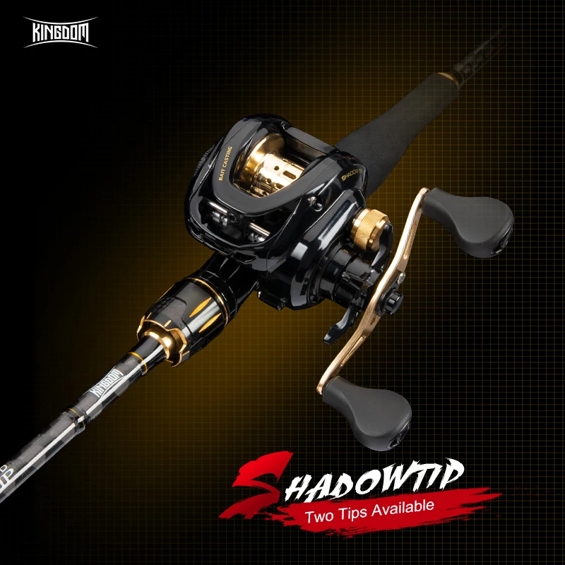 

Kingdom SHADOW TIP Fishing Rod and Reel Combo Set Two Tips M/MH/ML 2.1m 2.4m Baitcasting Reel Carbon Feeder Rod Fishing Rods