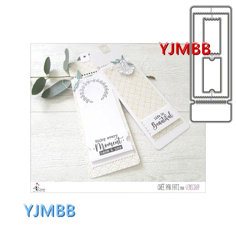 

YJMBB 2021 New Rectangle Label Tag #1 Metal Cutting Dies Scrapbook Album Paper DIY Card Craft Embossing Die Cutting