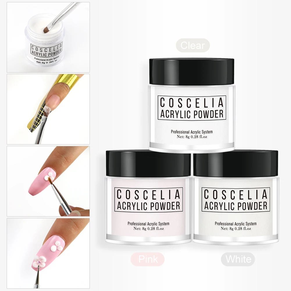 Набор для маникюра COSCELIA набор акриловой пудры украшения ногтей наборы