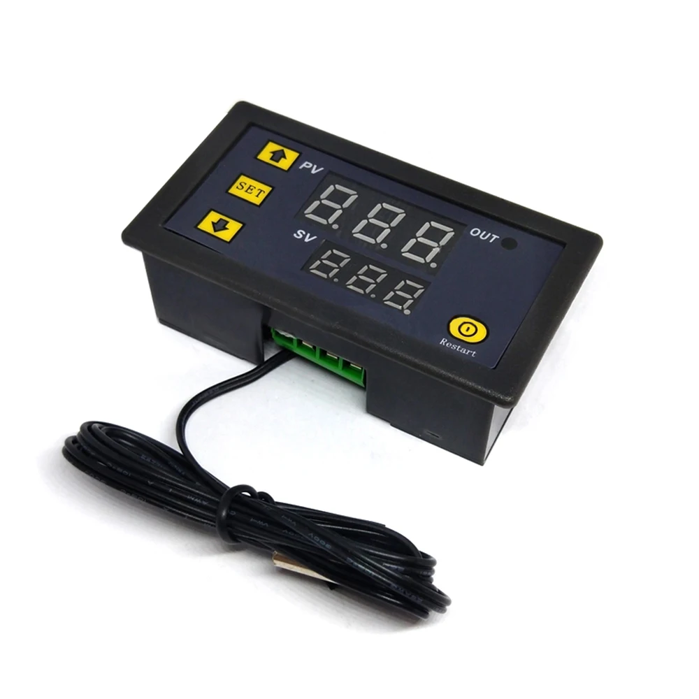W3230 цифровой Контроль температуры 12V 24V AC110-220V щупа 20A светодиодный Дисплей