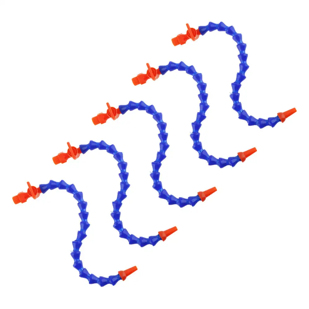 

5pcs 300mm Round Nozzle Flexible Water Oil Cooling Tube Coolant Pipes Hose With Switch For CNC Lathe Cooling Tube