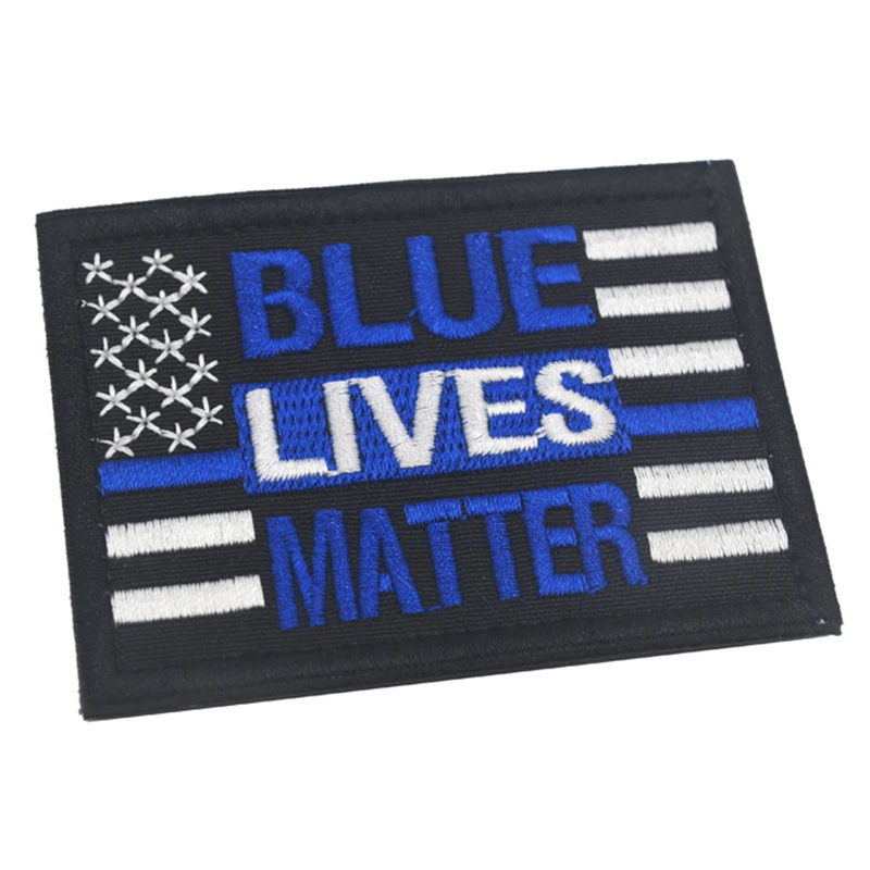 Вышивка тактическая сияющая ткань синяя материал медицинская повязка жизненные