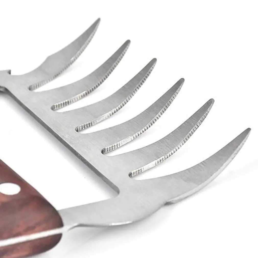 Светильник из нержавеющей стали с деревянной рукояткой сплиттер для мяса в форме