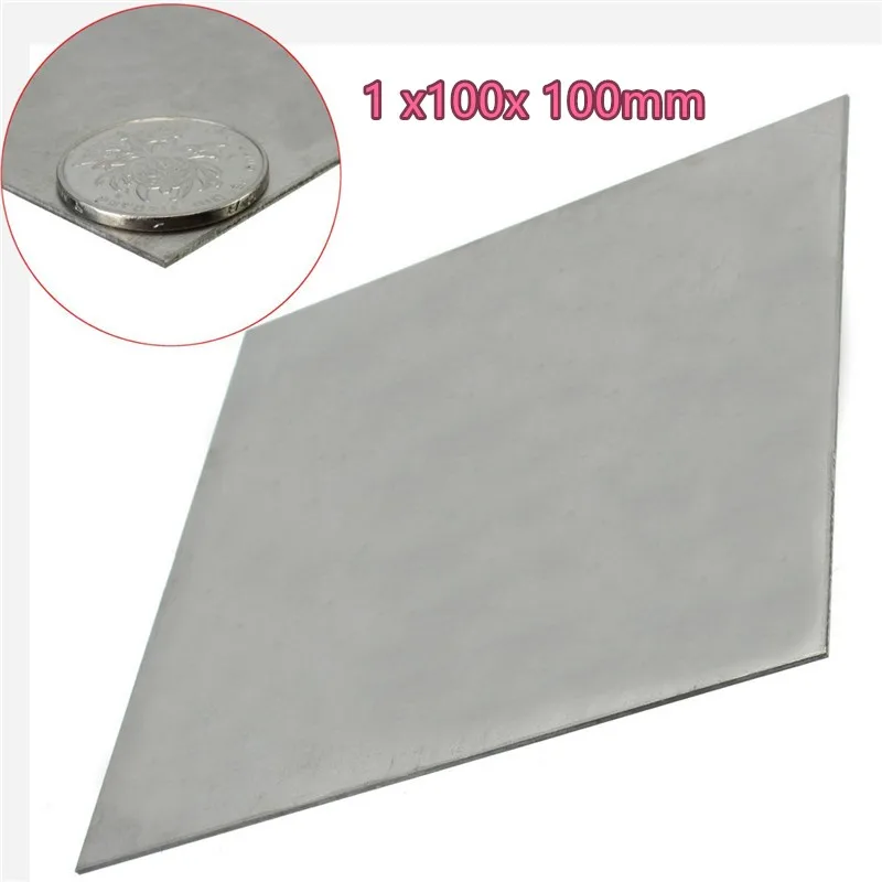 

1mm x 100mm x 100mm Titanium Metal Plate Titan Platte Sheet Gr.5 Gr5 Grade 5 Ti Temperature 400-600 Degree Corrosion Resistance