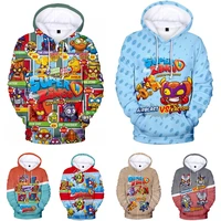 children super zings hoodie boys girls cartoon 3d printed pullovers kids superzings sweatshirt harajuku streetwear spring winter