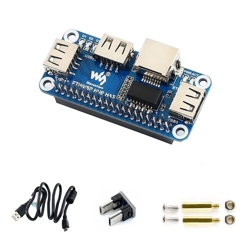 

ETH/USB HUB HAT for Raspberry Pi 4B 3 USB ports and 1 RJ45 Enthernet Port compatible for Raspberry Pi Zero W