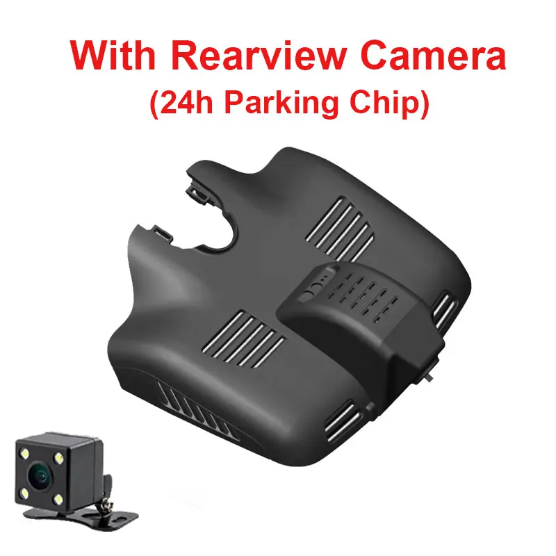 Kampacar автомобильный Wifi DVR Dash камеры видео-Рекордеры для Mercedes Benz CLC серии C Class W204 W205 260 два видеорегистратора камеры - Название цвета: With Rear And 24H