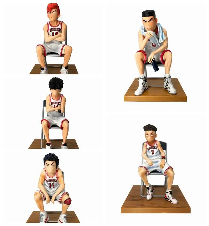 

Slam Dunk Hanamichi Sakuragi Rukawa Kaede Miyagi Ryota Akagi Takenori Mitsui Hisashi Q ver PVC Figure Toys Car Decoration 17cm