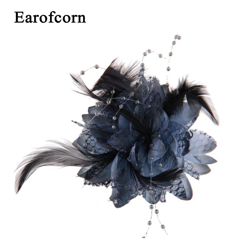 Earofcorn Handmade Beaded Bride Wedding Hair Rope Accessories Korean Style Beautiful Fabric Flower Wrist Brooch | Украшения и