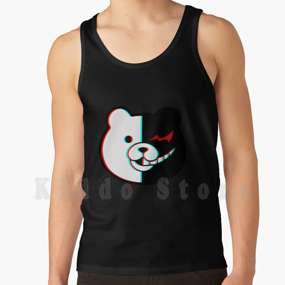 

3D Майки Danganronpa Monokuma, жилет из 100% хлопка, данганронпа Монокума, 3D отчаяние, аниме