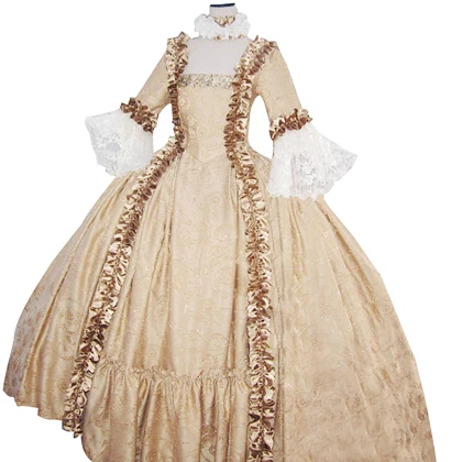 Полностью корсетный рококо колоний грузинский 18thc Marie Antoinette день суд платье - Цвет: image color