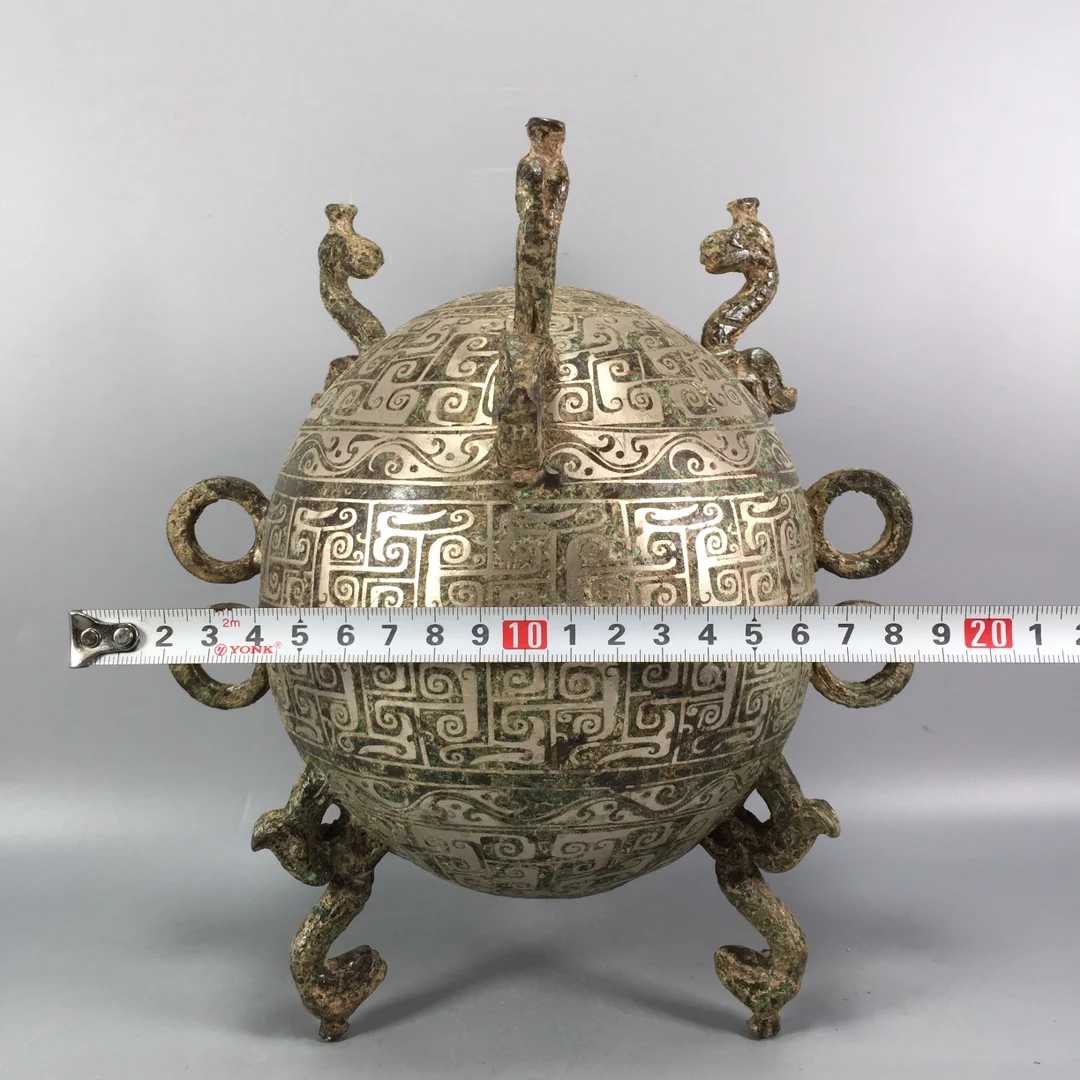 

LaoJunLu Bronze: Wrong Yingua Ding Imitation antique bronze masterpiece collection of solitary Chinese traditional style jewelry