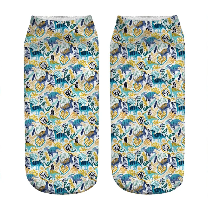 

Женские носки 2021, милые носки с принтом гуаши и паразавра, женские Веселые смешные носки в стиле Харадзюку, новинка, милые подарочные носки д...