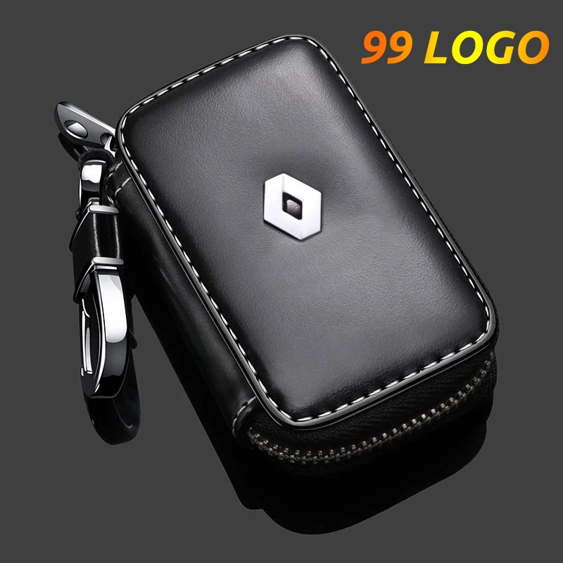 Кожаный чехол для ключа с логотипом автомобиля сумка Mercedes Audi Toyota Honda Volkswagen Ford Land