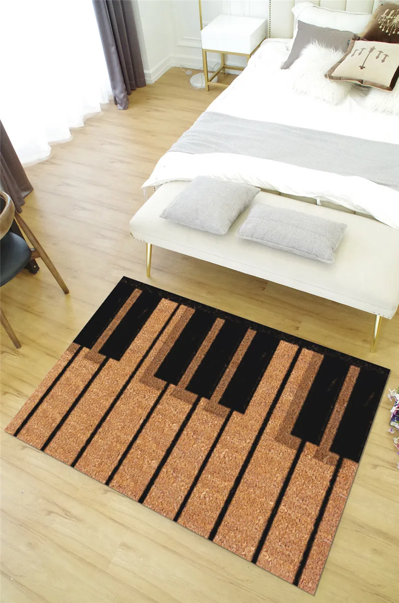 Персонализированный резиновый дверной коврик с клавишами пианино для входной