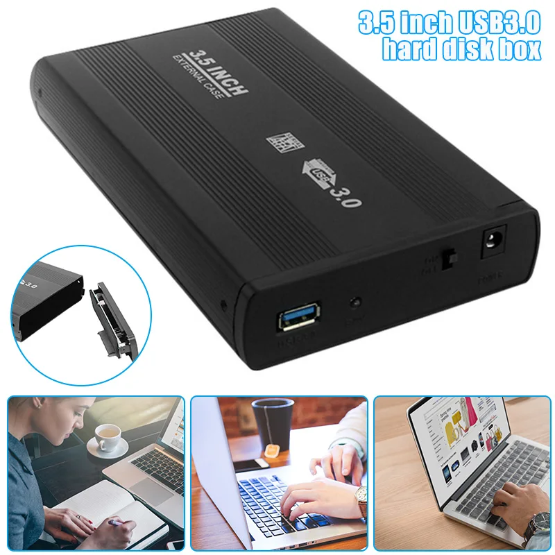 

3.5inch USB 3.0 to SATA Port SSD Case External Hard Drive Enclosure Solid State Disk Box UY8