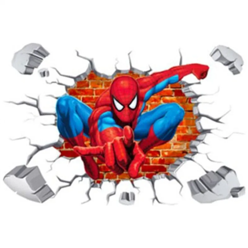 Постер Фильма Мститель супергерои Человек-паук 3d сломанные виниловые настенные