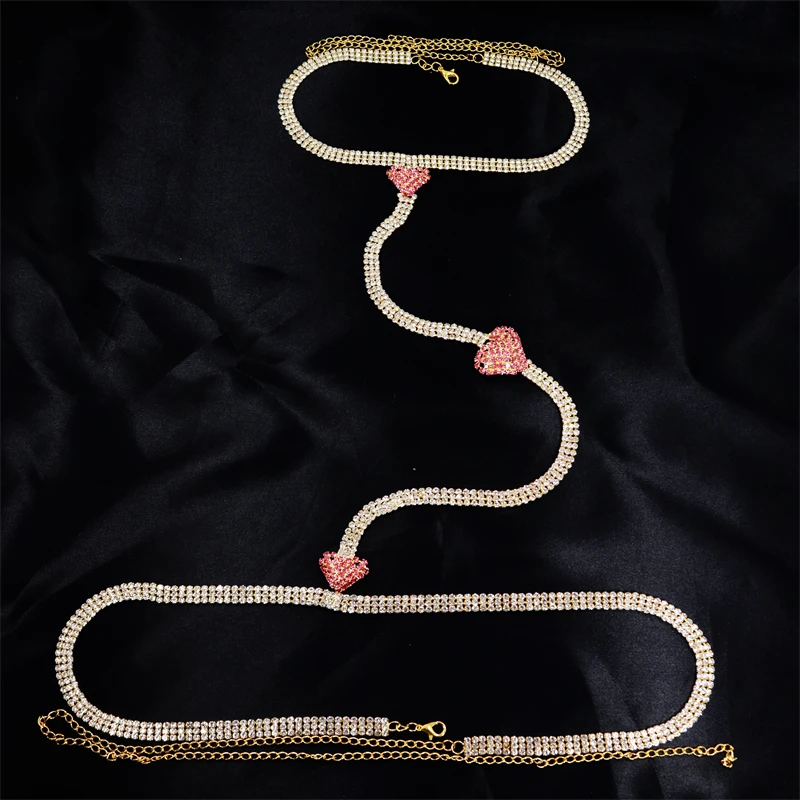 

Hot Selling Sexy Beach Bikini Thong Body Chain In Europe And America Fashion All-Match Multi-Layer Love Necklace For Women