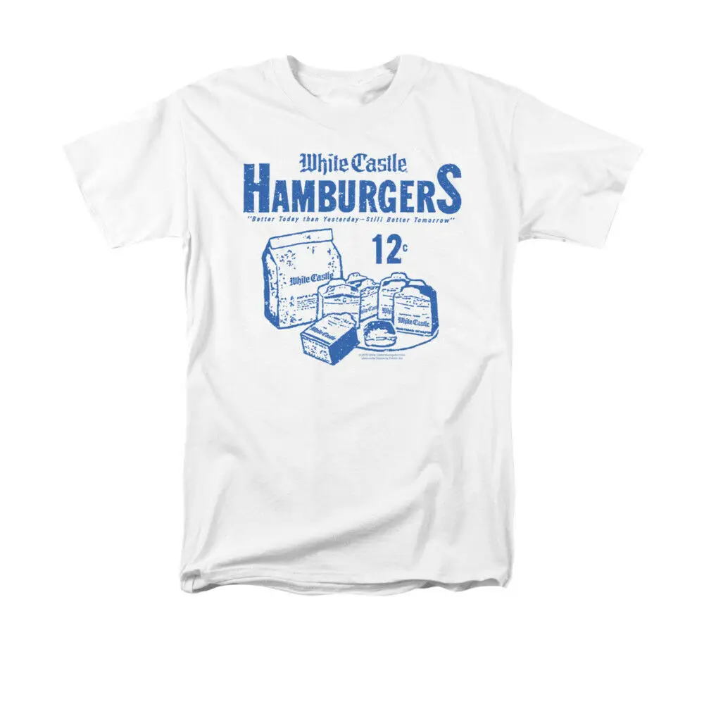 Белый замок 12 центов лицензированных взрослых мужчин Графический Футболка SM 5XL| |