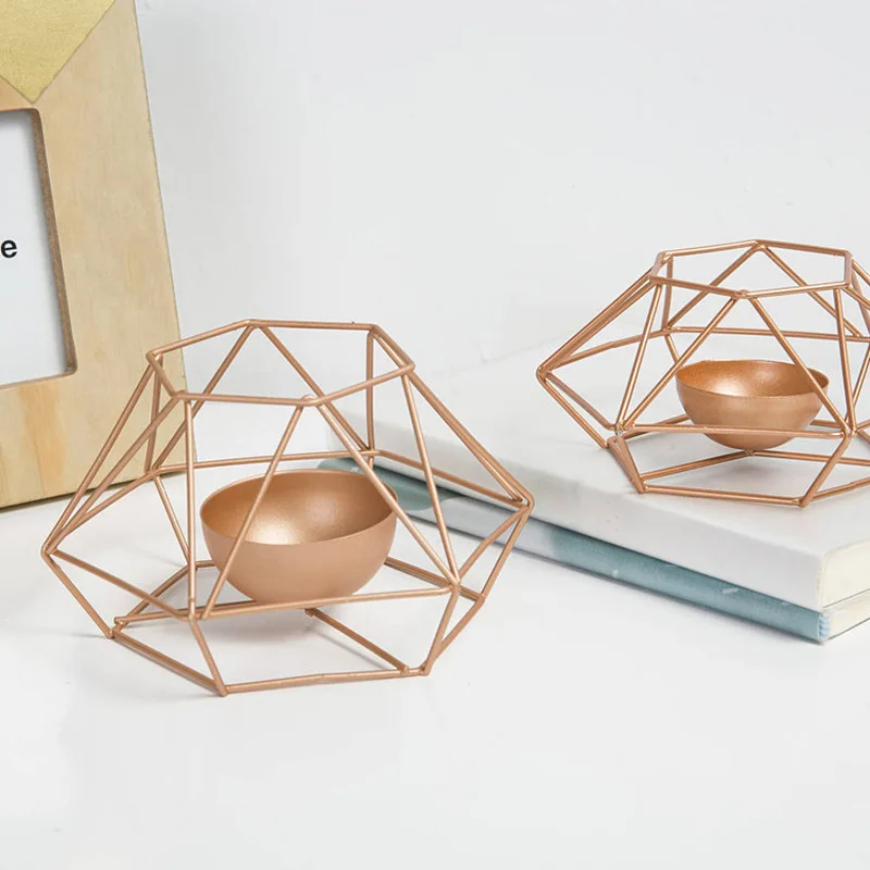 Модный Железный подсвечник с геометрическим рисунком настенный орнамент бра